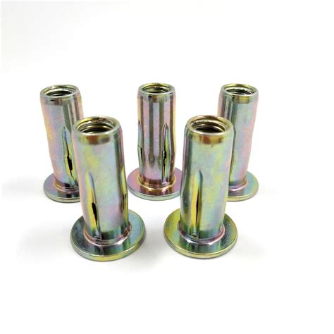 Stainless Steel Galvanized Pre Bulbed Threaded Inserts Slotted Body