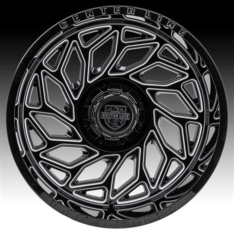 Center Line 846bm Quake Gloss Black Milled Custom Wheels Rims 846bm