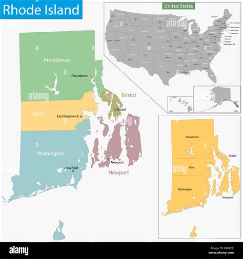 Rhode Island Map Stock Photo Alamy