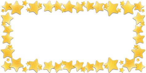Stars Star Shimmer Gold Frame Png Picpng