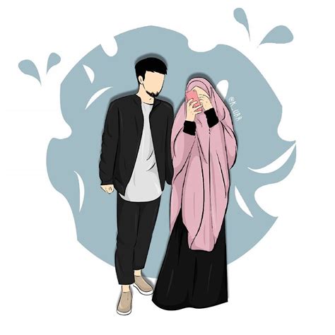 Wallpaper Couple Muslim Animasi Gudang Gambar