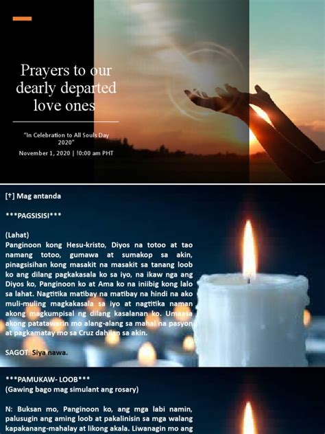 Prayers To Our Dearly Departed Love Ones Pdf