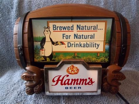 Vintage Hamms Beer Bear Flip Motion Barrel Sign Working Ebay Hamms