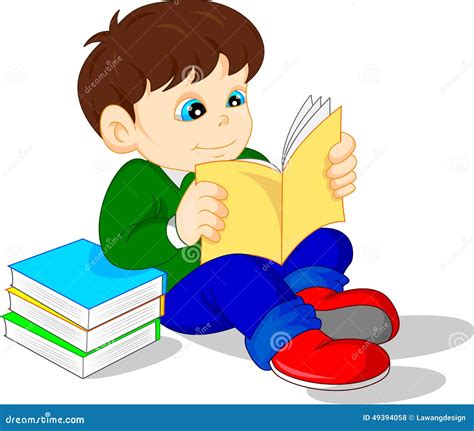 Boy Reading Books Stock Illustrations 3924 Boy Reading Books Stock