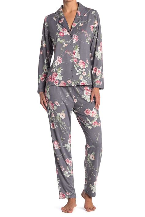 Flora Nikrooz Sleepwear Patricia Floral Long Sleeve Shirt And Pants 2