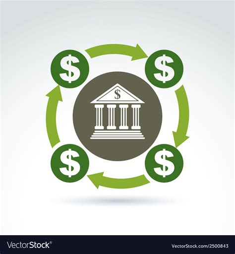 Banking Symbol Financial System Icon Circulation Vector Image