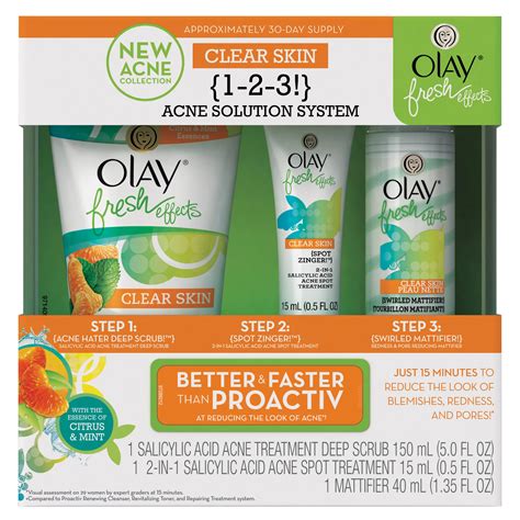 Olay Fresh Effects Clear Skin Acne Solution System Shop Facial Masks