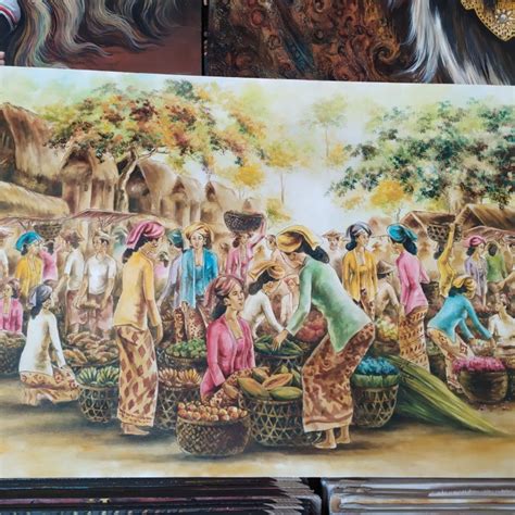 Jual Lukisan Pasar Tradisional Kab Gianyar Ari Lestawan Tokopedia