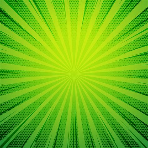 Green Pop Art Comic Book Style Retro Background With Exploding R