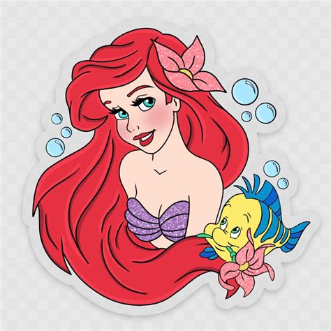 The Little Mermaid Sticker Ariel Sticker Princess The Etsy