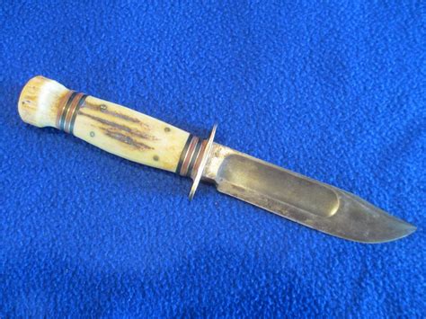Rare Vintage 1911 1930 Marbles Stag Handle Stag Pommel Hunting Knife 4