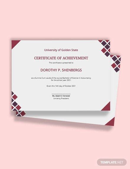 16 University Certificate Templates Free Downloads