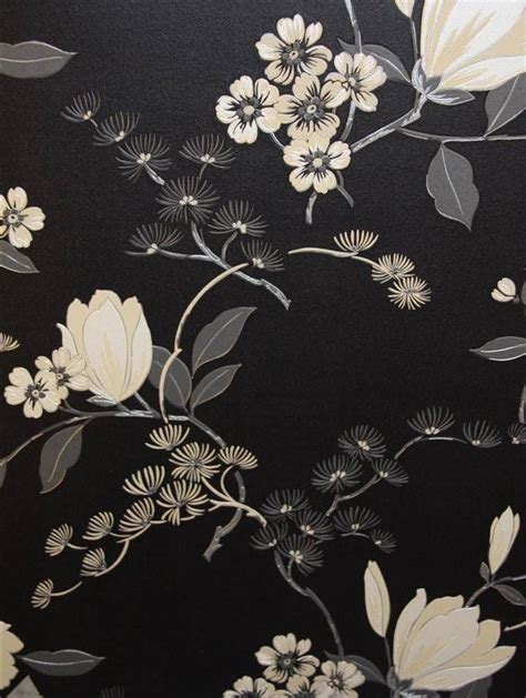 Black Floral Wallpaper For Walls