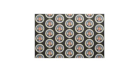 President Trump Photo Presidential Seal Fabric Zazzle