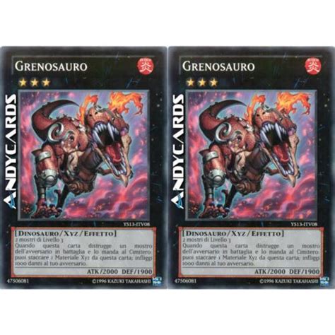 2x Grenosaurus • Grenosaurus • Common • Ys13 Itv08 • 1ed • Yugioh