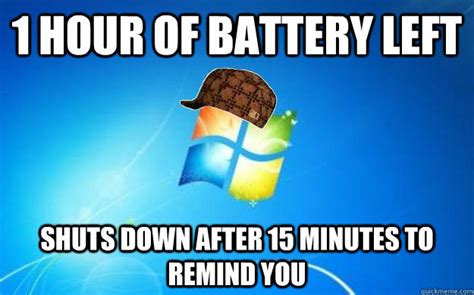 1 Hour Of Battery Left Shuts Down After 15 Minutes To Remind You