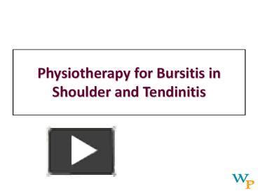 Ppt Bursitis In Shoulder And Tendinitis Powerpoint Presentation The
