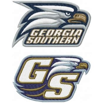 A virtual museum of sports logos, uniforms and historical items. Georgia Southern Eagles logo machine embroidery design for ...