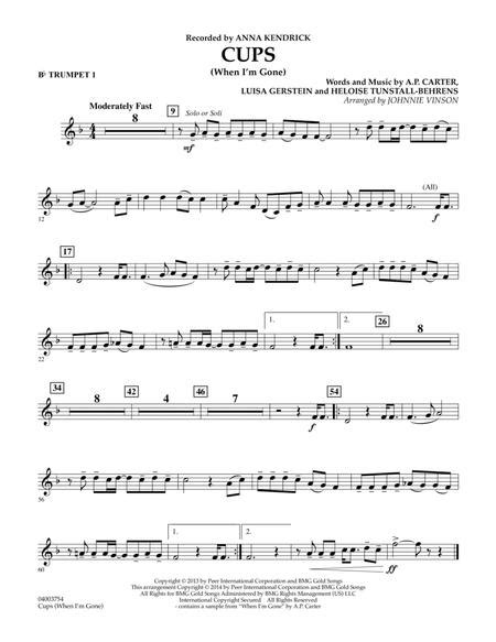 Download Cups When Im Gone Bb Trumpet 1 Sheet Music By Anna