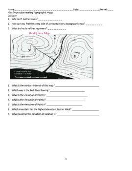 Reading a map is more than distance and direction, maps show elevation as well. Topographic Map Worksheet Pdf Answer Key - Best Map Collection
