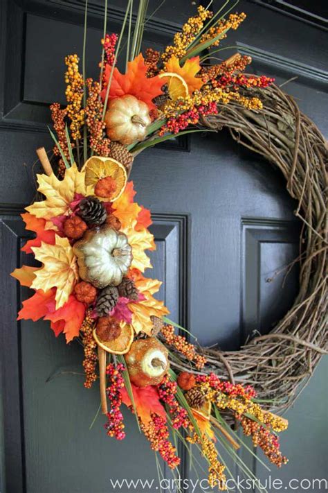Best Diy Fall Wreaths For Your Front Door House Of Hawthornes