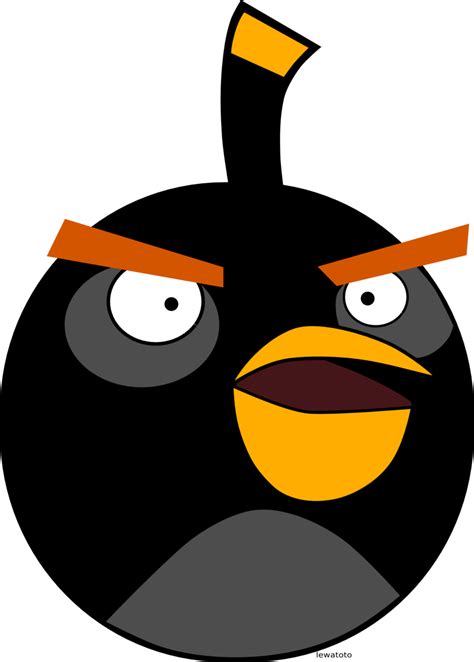 Black Angry Bomb Birds Png Transparent Background Free Download 46186