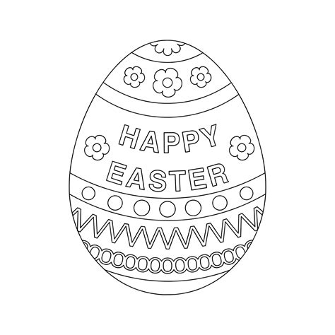 Printable Blank Easter Egg Coloring Pages