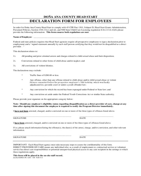 Driver Declaration Form Fillable Printable Pdf And Forms Handypdf