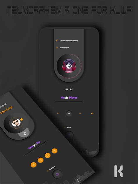 Neumorphism R One For Klwp Kustom In App Interface Design Widget Design Android App