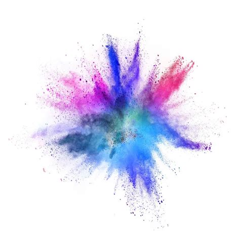 Colored Powder Explosion Isolated White Background Stock Photo By ©jag