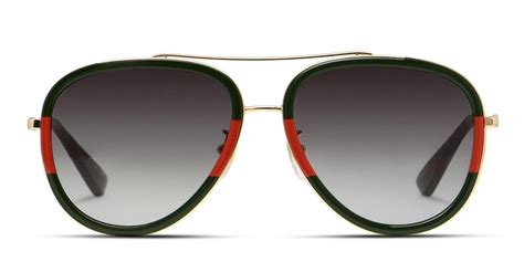 gucci gg0062s green w red gold prescription sunglasses