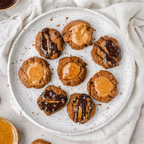 Chocolate Almond Butter Thumbprint Cookies Paleo Vegan Bakerita