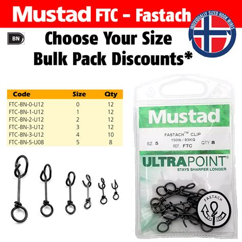 Mustad Ultra Point Quick Lock Fastach Snap Clip