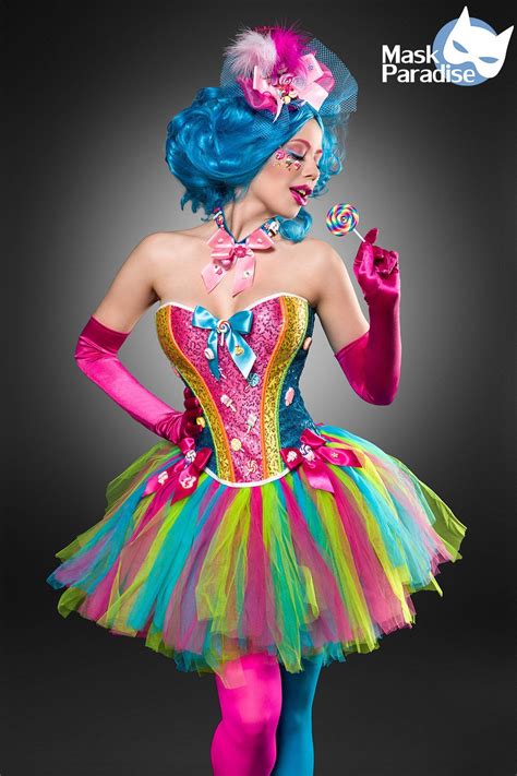 Candy Girl Kostüm Verspieltes Candy Girl Kostüm Bunte Corsage Mit