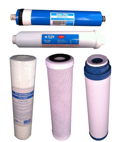5 Stage Reverse Osmosis Water Filters Full Set With 50gpd Ro Membrane