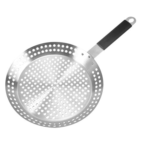 Non Stick Grill Skillet Stainless Steel Grilling Skillet Pan With Holes