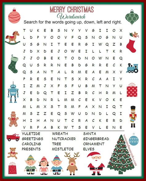 Printable Word Searches For Kids Activity Shelter 5 Fun Christmas