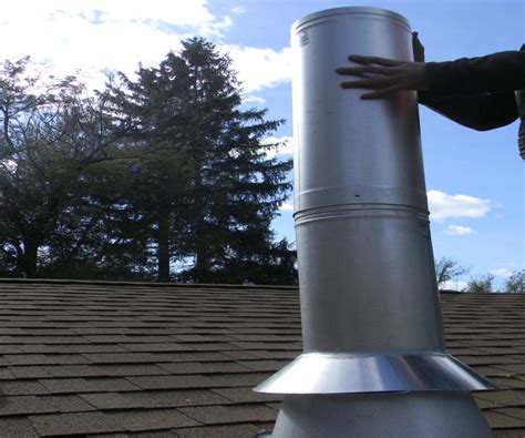 Chimney Pipe Installation For Wood Stove Through A Flat Ceiling 8