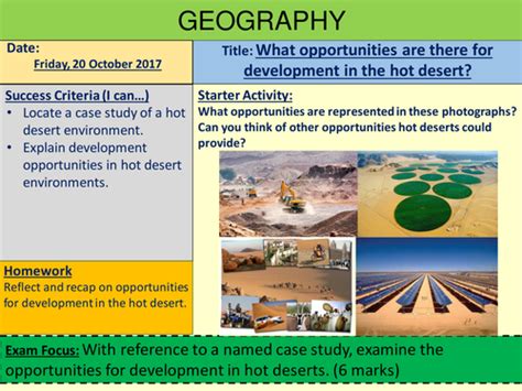 Opportunities In Hot Desert Environments Teaching Resources