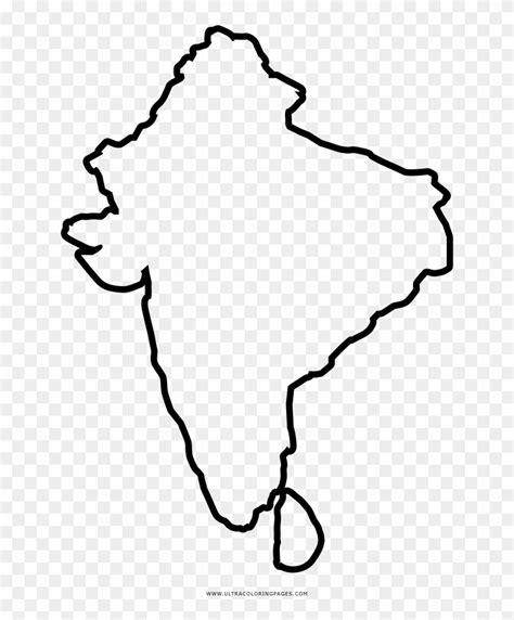 India Map Coloring Page - Line Art, HD Png Download - 1000x1000(#2116841) - PngFind