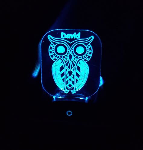 Products Personalized Owl Nightlight Personalized Plug In Owl Night