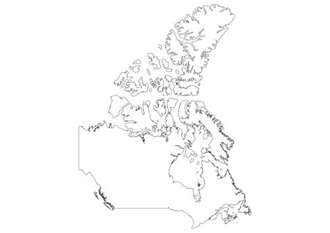 Blank Map Of Canada Svg Vector Outline Map