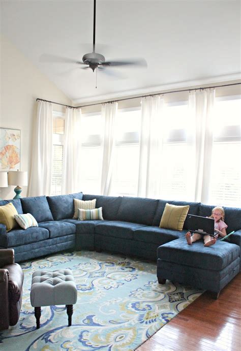 Carolina On My Mind Living Room Makeover Part 5 Navy Sectional