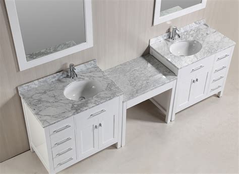 A bathroom with metal towel racks, shower fixtures and hardware might benefit more from an all dark vanity that features its own metallic fixtures and bathroom faucets. KeyWest Makeup Vanity | Makeup Vanity Cabinet | Makeup ...