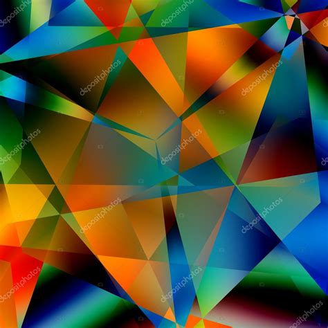 Abstract Colorful Triangular Pattern Modern Geometric Mosaic