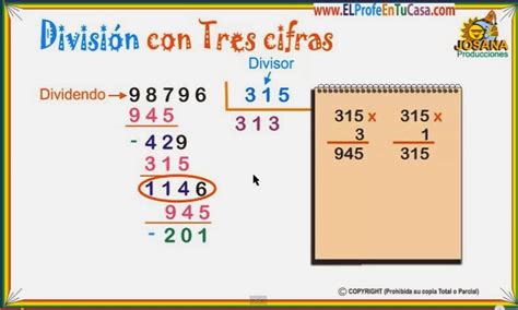 Ejemplo De Divisiones De Tres Cifras Ejemplo Sencillo