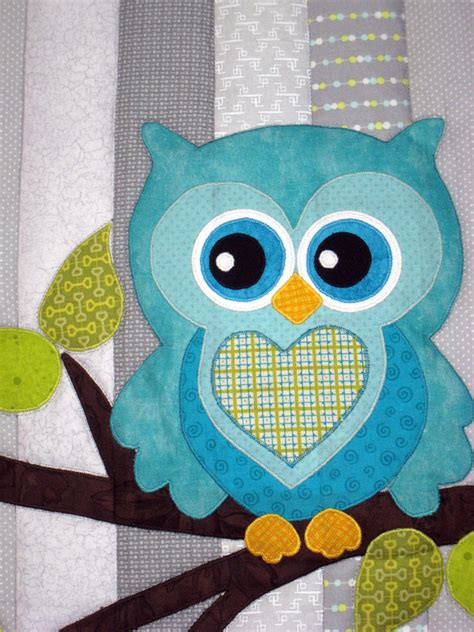 Owl Baby Quilt Etsy Owl Baby Quilts Baby Quilts Owl Quilts