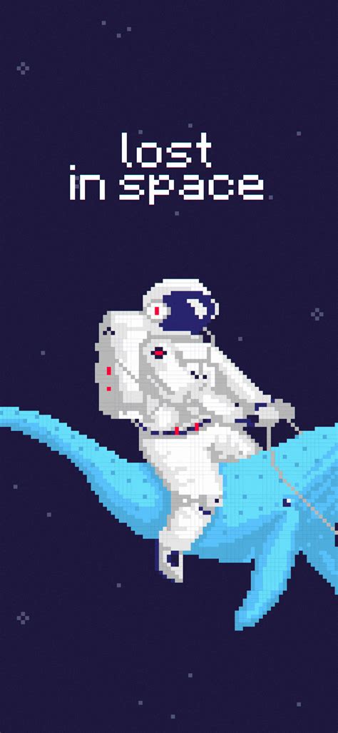 1080x2340 Astronaut 4k Lost In Space Pixel Art 1080x2340 Resolution