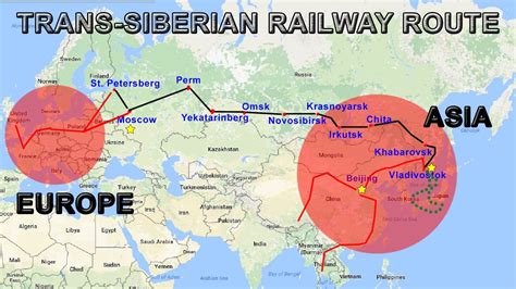 Trans Siberian Railway Map Map Of The Usa With State Names