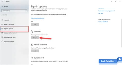 How To Change Password In Windows 10